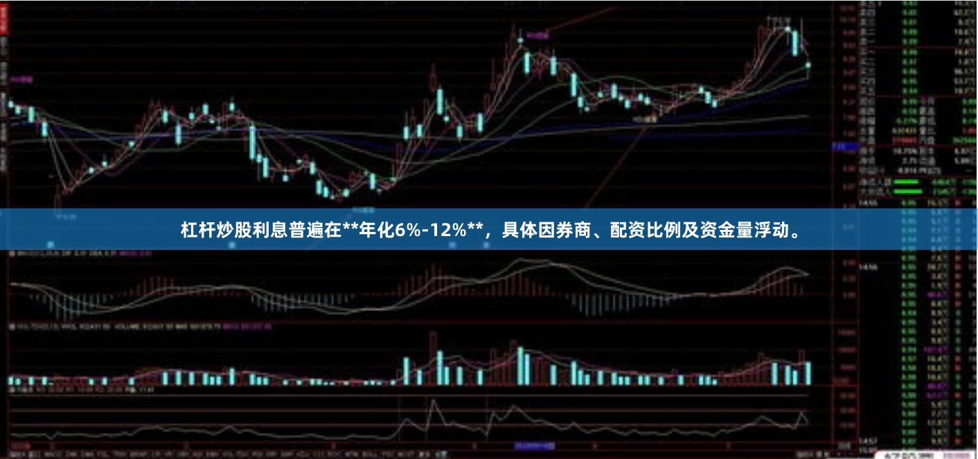 杠杆炒股利息普遍在**年化6%-12%**，具体因券商、配资比例及资金量浮动。